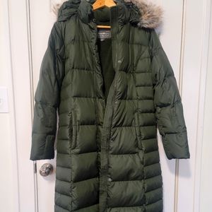 Eddie Bauer Lodge Down Duffle Coat size large, color sprig
